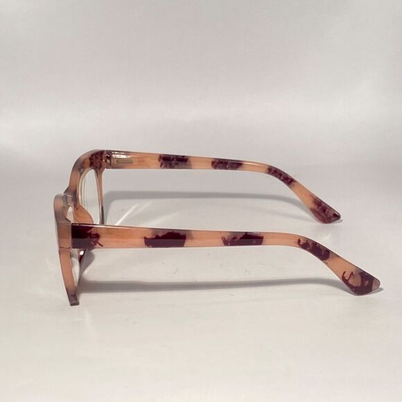 1337 Gretchen Reading Glasses 4.0 Square Black Pink Tortoise Frames NWT - Picture 4 of 9